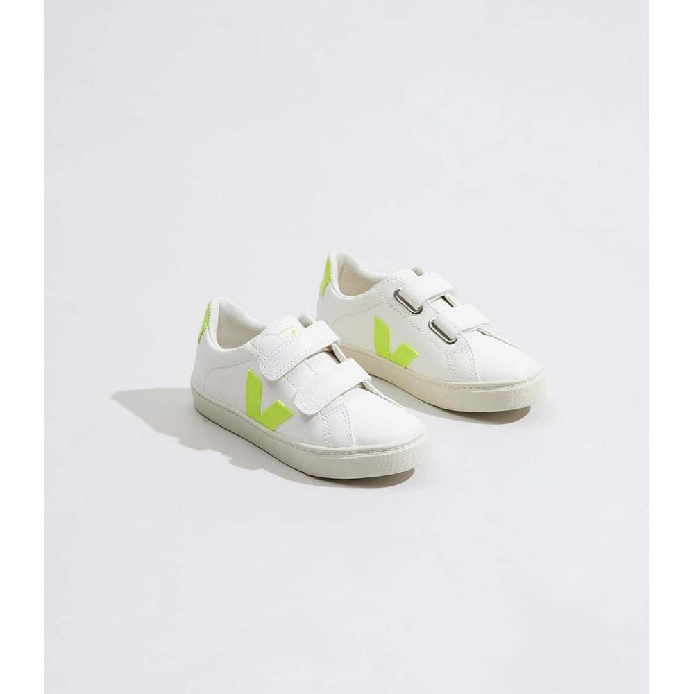 Veja ESPLAR CHROMEFREE Joggesko Barn White/Yellow | NO 826LIS